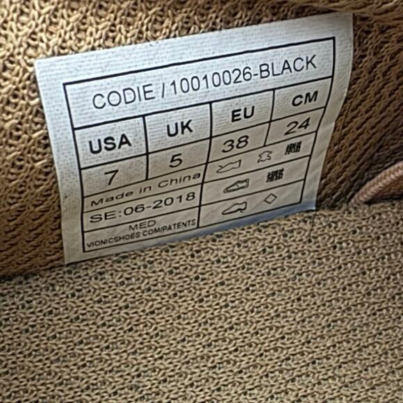 Vionic Women’s Codie Casual Slip On Orthotic Leather Sneaker Shoe Size 7 M Black - Picture 11 of 11